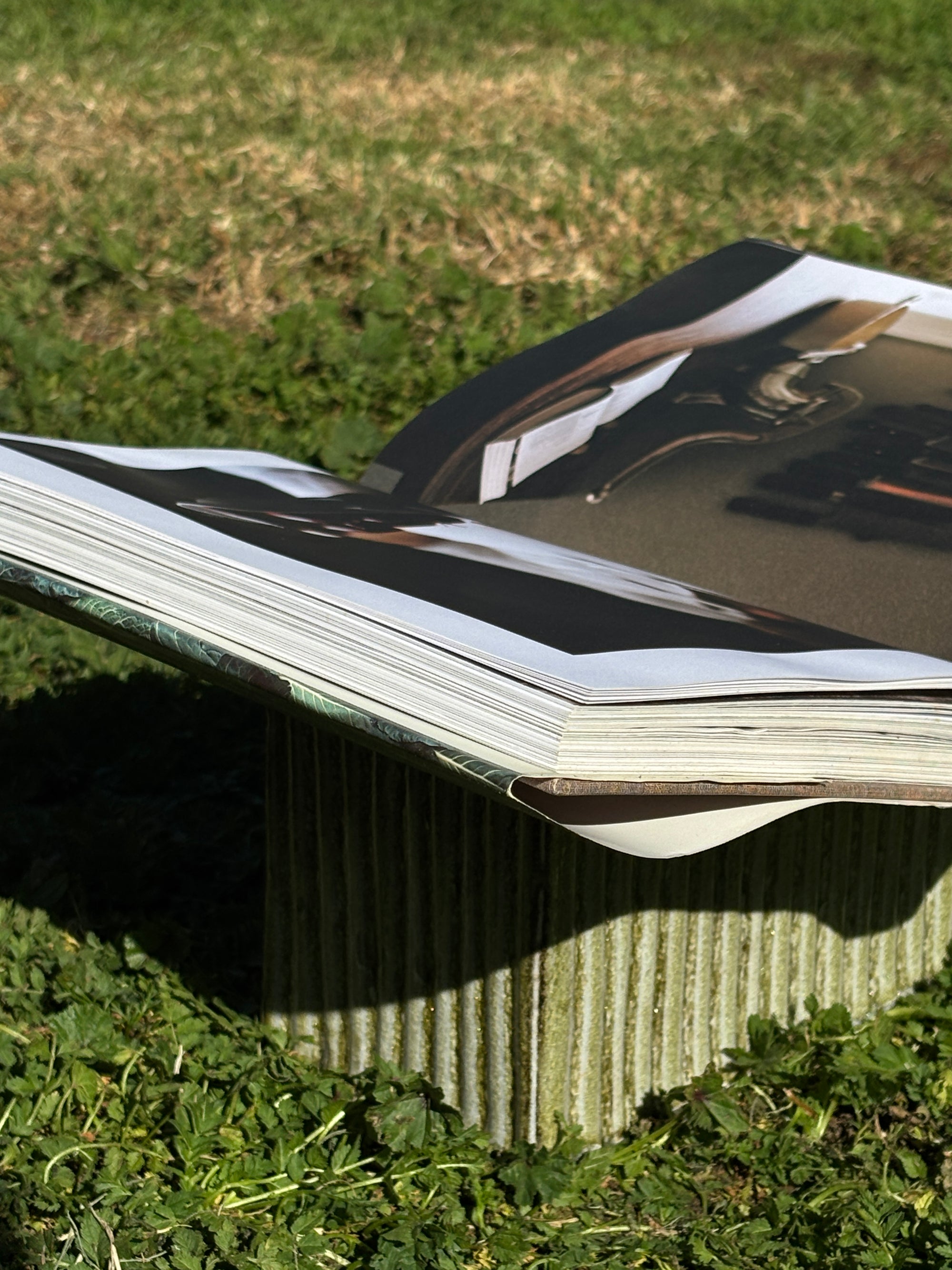 Book Rest Sculpture in Moss